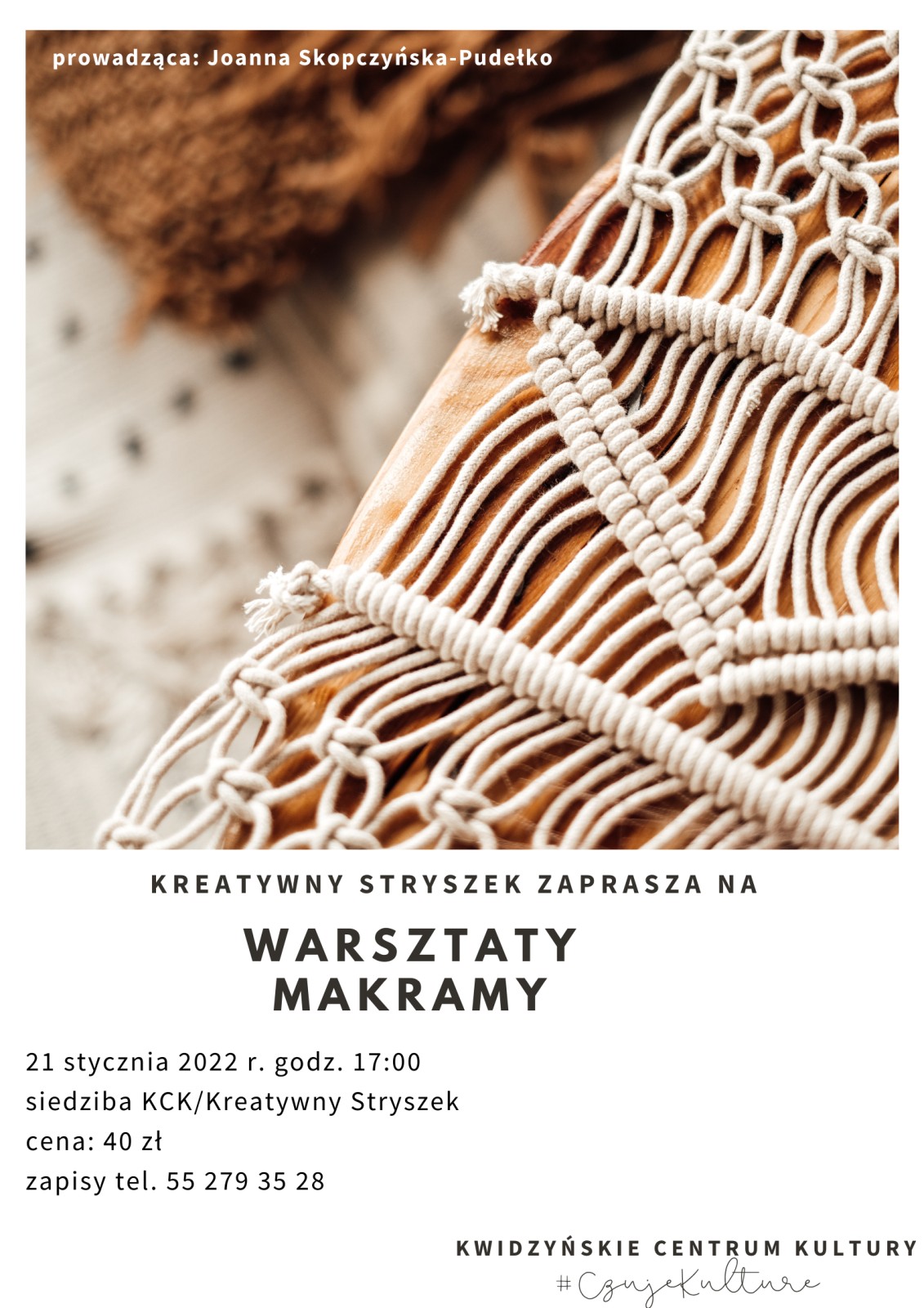 Obraz dla galerii: Warsztaty wyplatania makramy